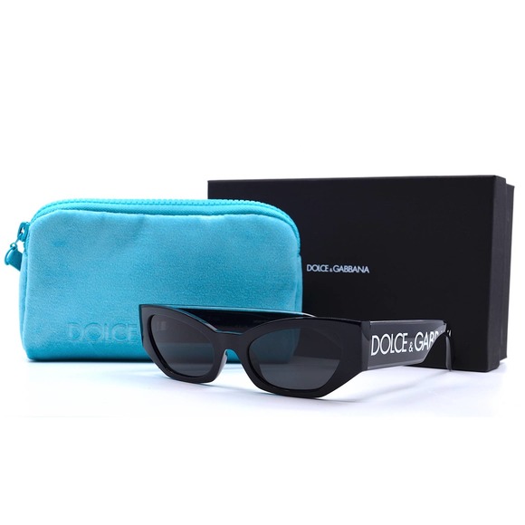 DOLCE&GABBANA DG6186 501/87 BLACK DARK GREY LENS AUTHENTIC SUNGLASSES - Picture 14 of 16